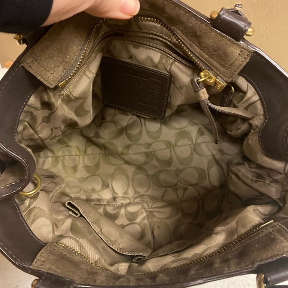 VTG Coach Hampton Suede Satchel Bag - Picture 16 of 16